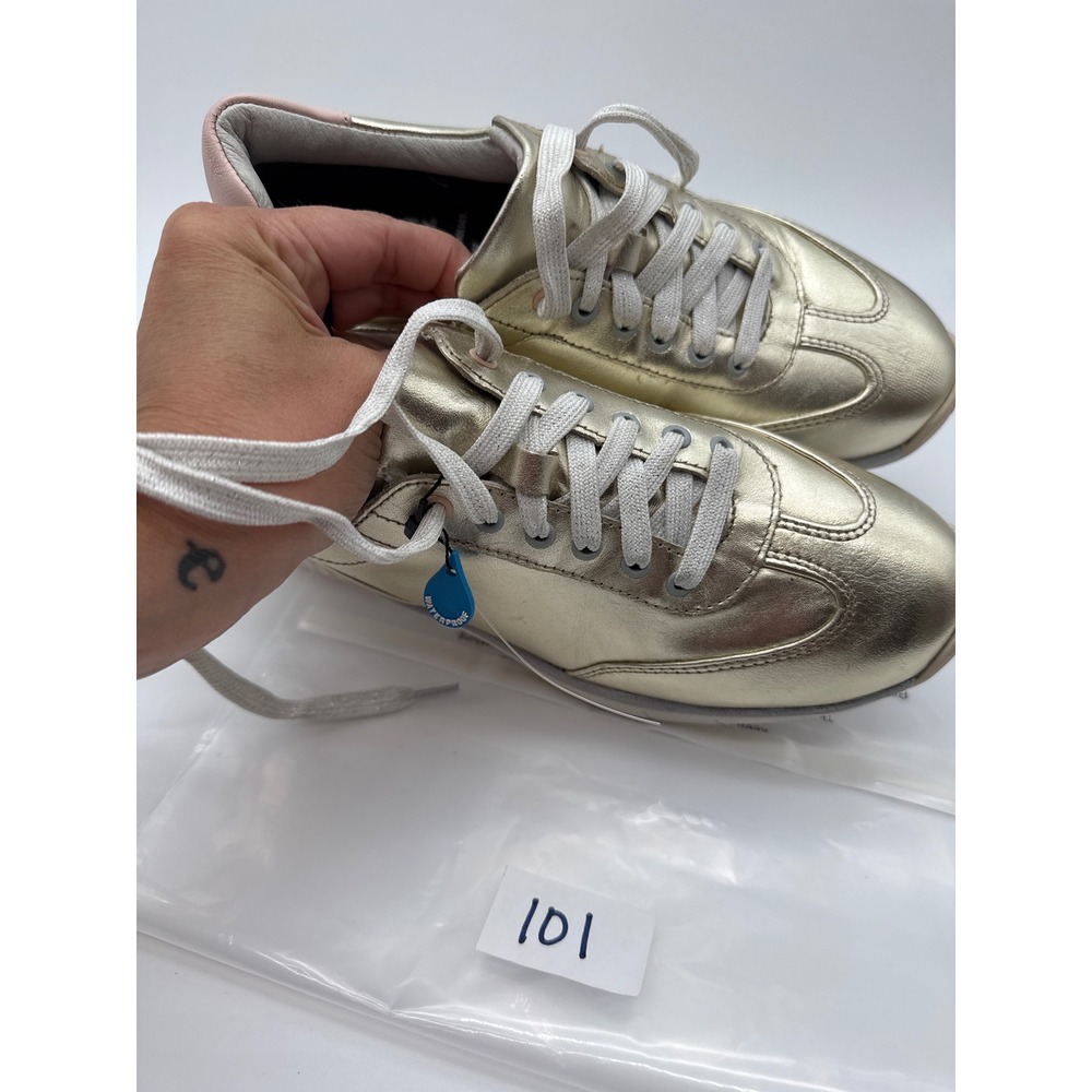 Johnston & Murphy XC4 Shoes Womens 6 golf Gold Metallic Waterproof Sneakers NWT - Picture 11 of 11